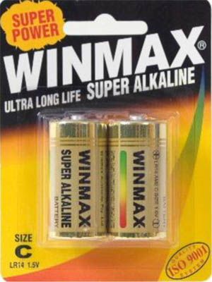 WinMax Extra Alkaline C Battery - 2 Pack